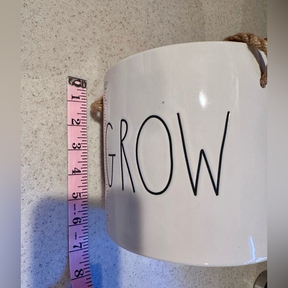 Rae Dunn Artisan Collection Ceramic Hanging Planter with Rope Handles - Picture 4 of 4